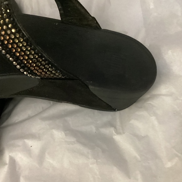 FITFLOP Wedge Thong ( Size: 10) ( Color:: Brown/ Silver/ Black) PREOWNED - Picture 4 of 6
